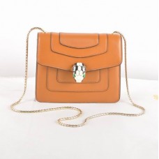Sac bandoulière Bvlgari Serpenti Original en cuir jaune terre 604 Sac bandoulière Bvlgari Serpenti Original en cuir jaune terre 604
