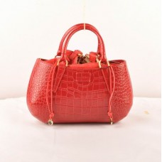 Sac à main Fendi B Fab moyen en cuir rouge à veines de crocodile
