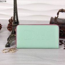 Portefeuille zippé vert clair Christian Dior 116