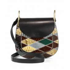 Sac bandoulière Chloe Hudson petit modèle patchwork python et cuir