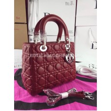 Sac à main rouge AAA Dior Lady Default