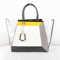 Sac Fendi 2Jours en PVC blanc transparent