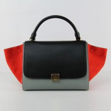 Sacs Céline Classic en cuir de vachette noir, gris et rouge