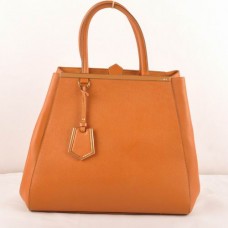 Sac Fendi 2jours Earth Yellow Cross veinées en cuir Ferrari, grand format