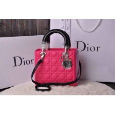 Sac Dior Lady rouge en imitation cuir d'agneau AAA