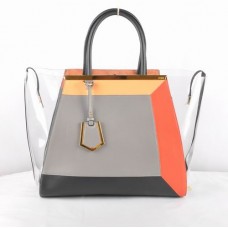 Sac Fendi 2Jours en PVC gris transparent