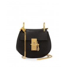 Sacoche Chloe Drew Nano en cuir d'agneau noir
