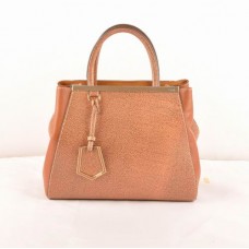 Sac Fendi 2jours Light Coffee Cross Veins/Ferrari en cuir, petit modèle