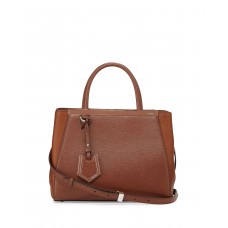 Sac cabas Fendi 2Jours Petite, couleur noyer/cognac