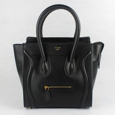 Sac cabas moyen Céline en cuir noir