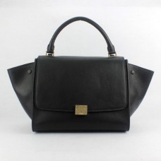 Sacs Céline Classic en cuir noir trapèze