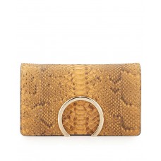 Pochette Chloé Gabrielle Python couleur fauve