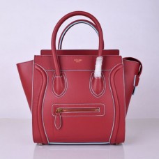 Sac cabas moyen Céline rouge et bleu 26 cm