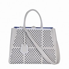 Sac Fendi 2Jours en cuir Ferrari blanc Clinch Bolt