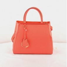 Sac Fendi 2jours en cuir à veines rouges, petit modèle