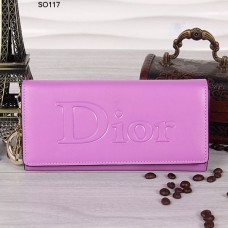 Portefeuille à rabat violet Christian Dior 117