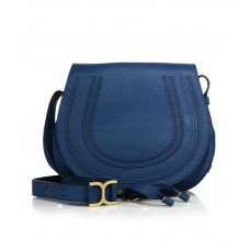 Sac bandoulière Chloe Marcie moyen bleu
