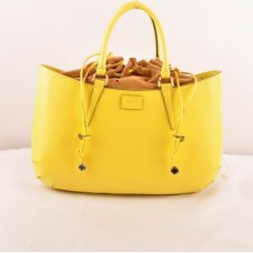 Sac Fendi B Fab grand modèle à poignée supérieure en cuir Ferrari jaune citron