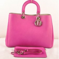 Sac Dior Diorissimo Jumbo en cuir violet original (fermoir doré) 602