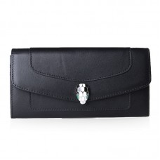 Portefeuille en cuir Bvlgari Serpenti Original Noir 201302