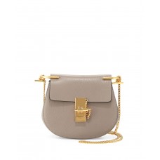 Sac bandoulière Chloe Drew Mini en peau d'agneau grise Sac bandoulière Chloe Drew Mini en peau d'agneau grise