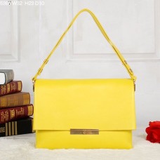 Sac bandoulière Celine Blade Flap en cuir de veau jaune citron 5368
