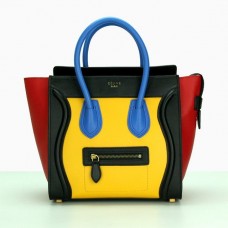 Sac cabas Céline moyen noir jaune bleu rouge