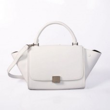 Sac trapèze moyen Céline en cuir blanc Sac trapèze moyen Céline en cuir blanc