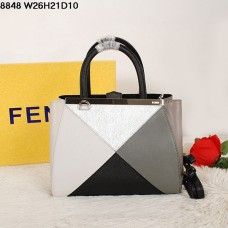 Sac Fendi 2Jours multicolore en cuir noir Ferrari 8848