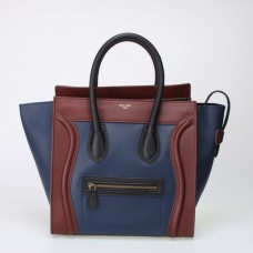 Sac cabas Céline grand format, bleu marine, marron et noir