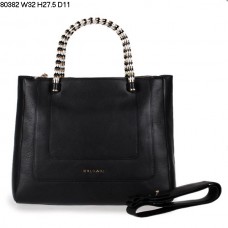 Sac à main Bvlgari Serpenti en cuir de veau noir 80382