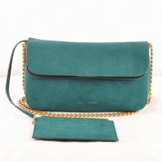 Sac bandoulière Celine Gourmette en daim vert 3078