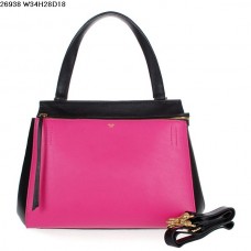 Sac Celine EDGE en cuir de veau pêche/noir 26938
