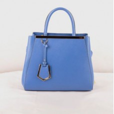 Sac Fendi 2jours en cuir à veines bleues et croix, petit modèle