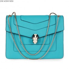 Sac Bvlgari Serpenti GM en cuir de veau bleu marine Sac Bvlgari Serpenti GM en cuir de veau bleu marine