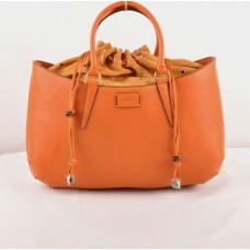 Sac Fendi B Fab orange Ferrari en cuir, grand modèle à poignée supérieure