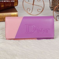 Portefeuille à rabat multicolore violet/rose Christian Dior 119 Portefeuille à rabat multicolore violet/rose Christian Dior 119