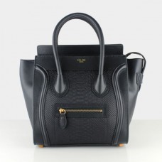 Sac cabas moyen Céline noir serpent