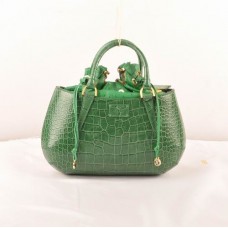 Sac à main Fendi B Fab moyen en cuir vert à veines de crocodile