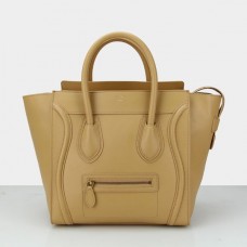 Sac cabas Céline grand format en cuir abricot