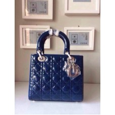 Réplique Dior Lady Default en cuir bleu Réplique Dior Lady Default en cuir bleu