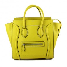 Sac cabas Celine grand format jaune fluo