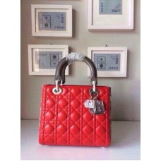 Réplique du sac à main Dior Lady Default Totes en cuir d'agneau - 18