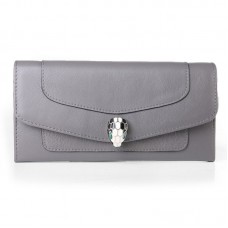 Portefeuille en cuir original Bvlgari Serpenti Kaki 201302