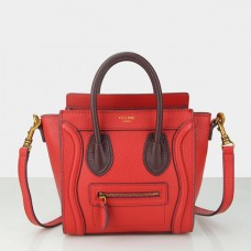 Sac cabas Céline petit format, 20 cm, rouge vin