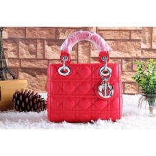 Réplique Dior Lady Default en cuir d'agneau rouge Réplique Dior Lady Default en cuir d'agneau rouge