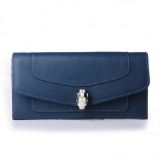 Portefeuille en cuir Bvlgari Serpenti Original bleu 201302