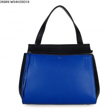 Sac Celine EDGE en cuir de veau bleu/noir 26938