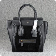 Sac cabas Céline grand format en daim noir