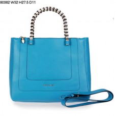Sac à main Bvlgari Serpenti en cuir de veau bleu clair 80382